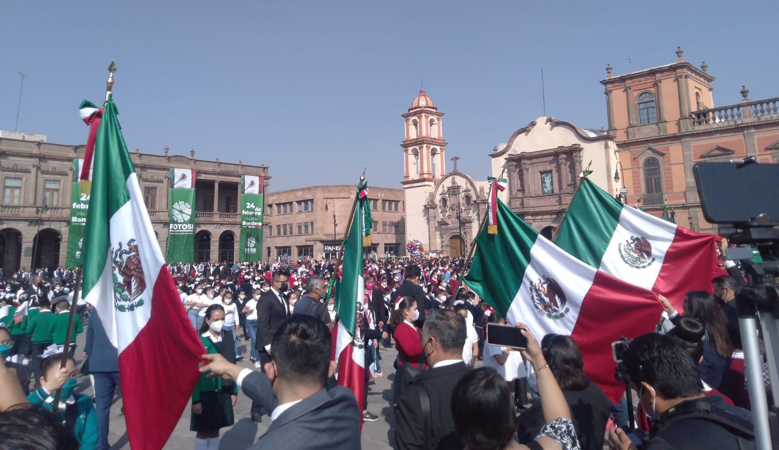 Conmemoran en SLP el Día de la Bandera Mexicana Noticias de San Luis