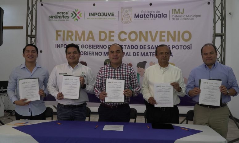 Firman convenio en Matehuala para llevar apoyos juveniles sin límites
