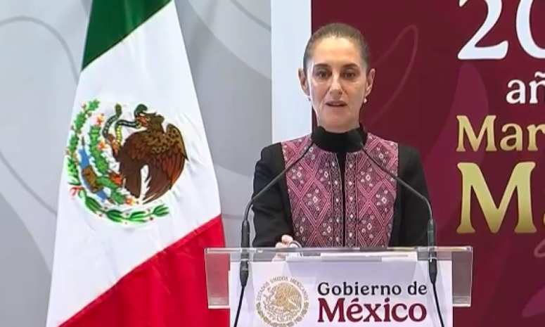 Sheinbaum destaca programas de bienestar y anuncia avances del tren México-Querétaro