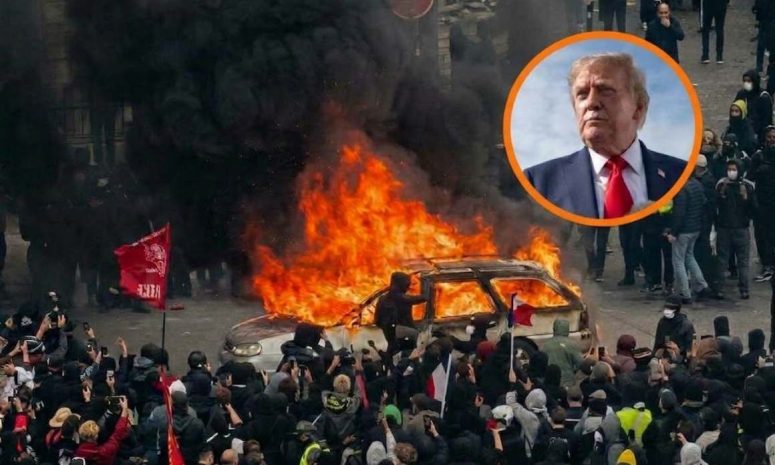 Pide Trump a Francia cerrar fronteras tras ola de disturbios