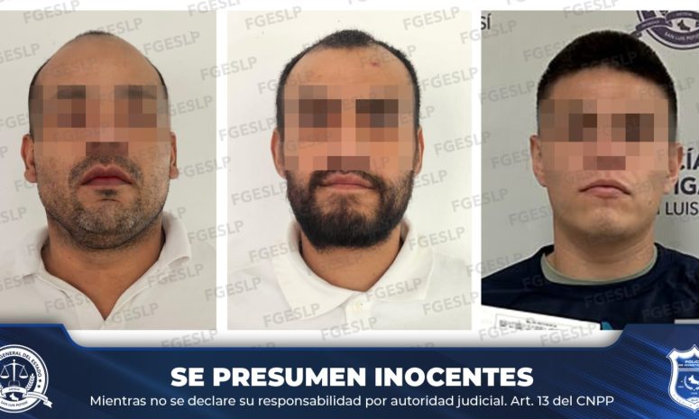 Notifican a 3 presos por triple homicidio en SLP