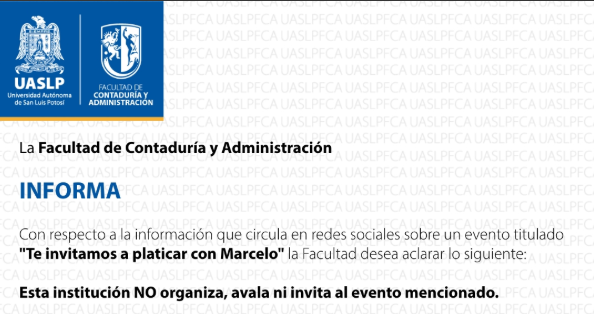 Se deslinda UASLP de evento convocado por Marcelo de los Santos